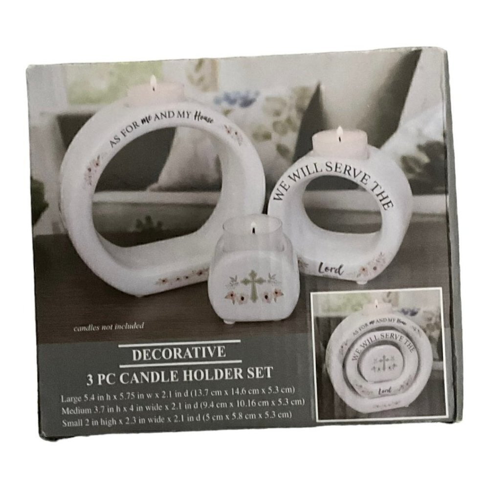 Decorative 3 piece Candle Holder Set‎